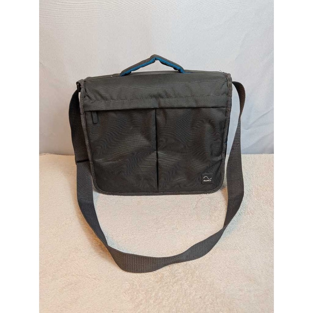 ResMed CPAP Travel Bag Carry Case with Strap Dark Gray Blue Accents
